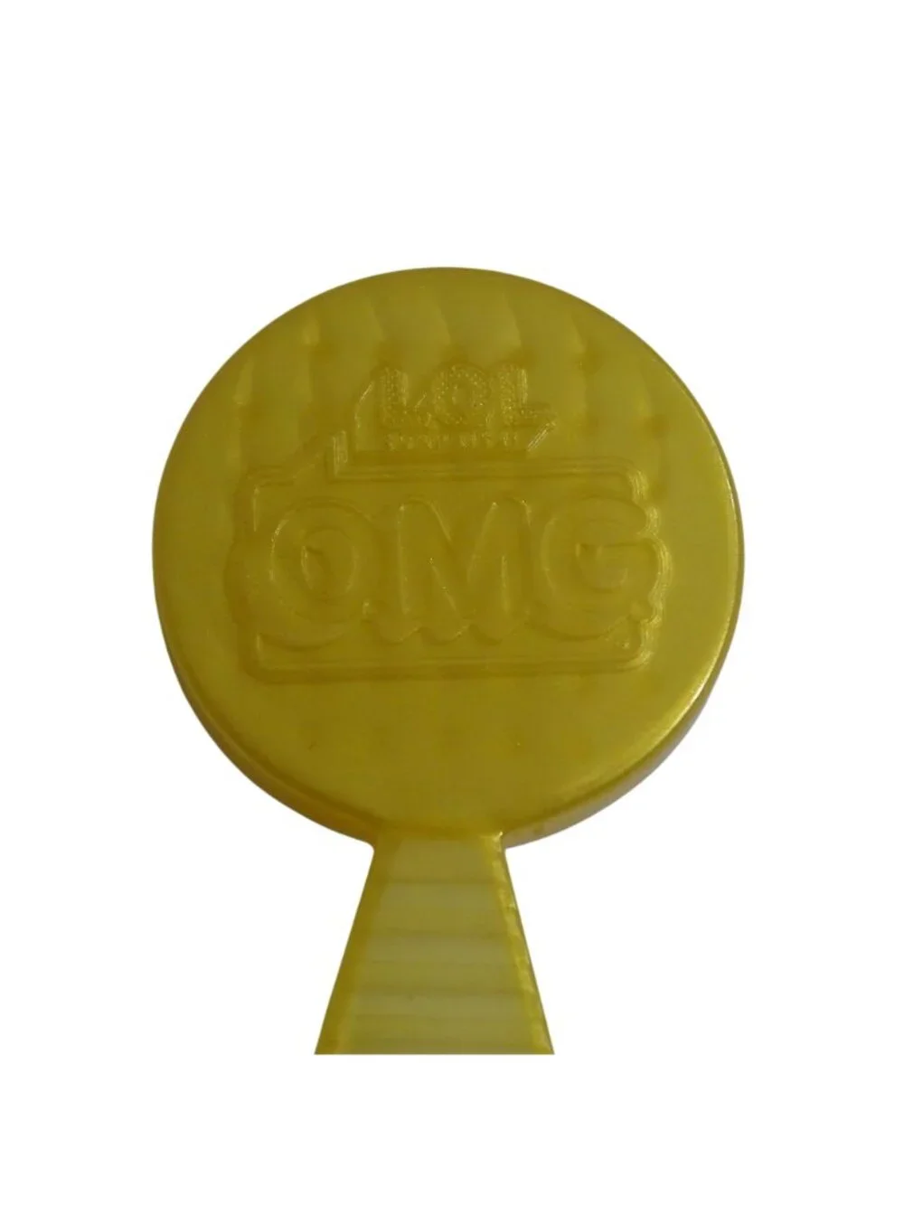 LOL Surprise OMG Fashion Doll Gold Yellow Hair Brush 2.5 Inch Embossed Logo
